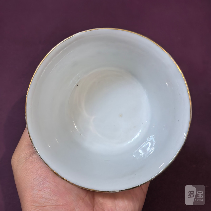民国 粉彩花鸟纹杯 - 图7